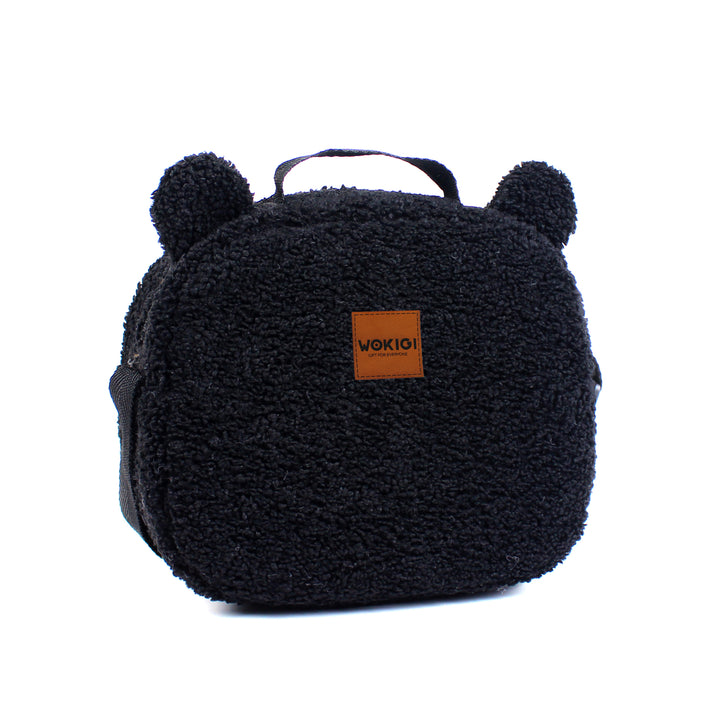 Personalized Black Teddy Bear Backpack & Lunch Bag Set wokigi