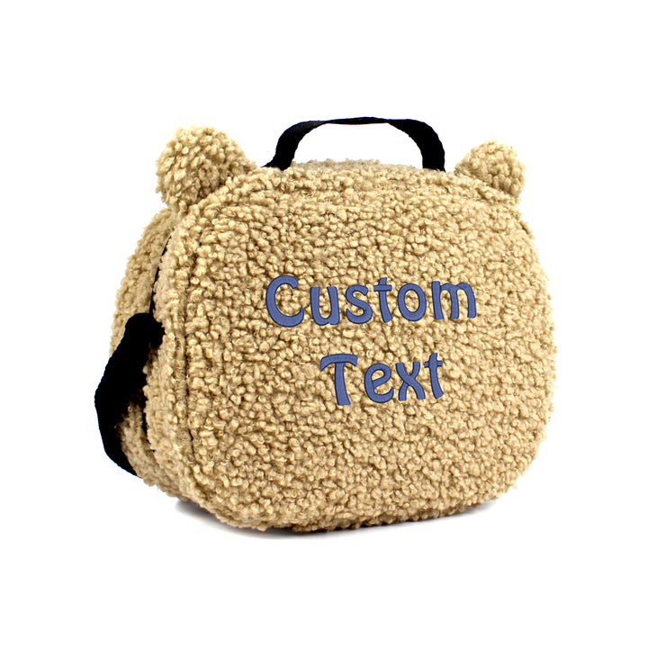 Personalized Milk Coffee Teddy Plush Kids Lunch Bag wokigi