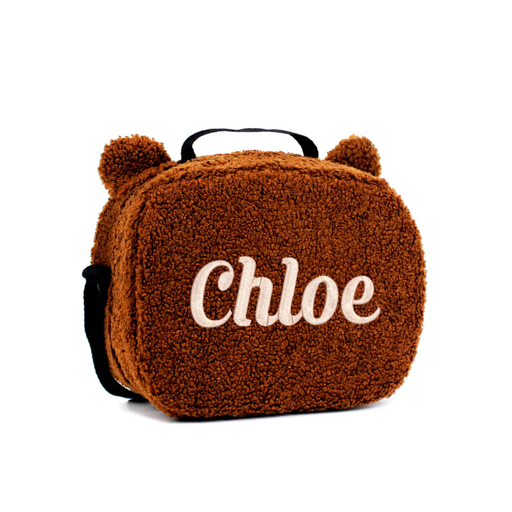 Personalized Cinnamon Teddy Bear Backpack & Lunch Bag Set wokigi