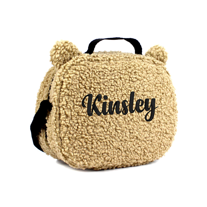 Personalized Coffee Milk Teddy Bear Backpack & Lunch Bag Set wokigi