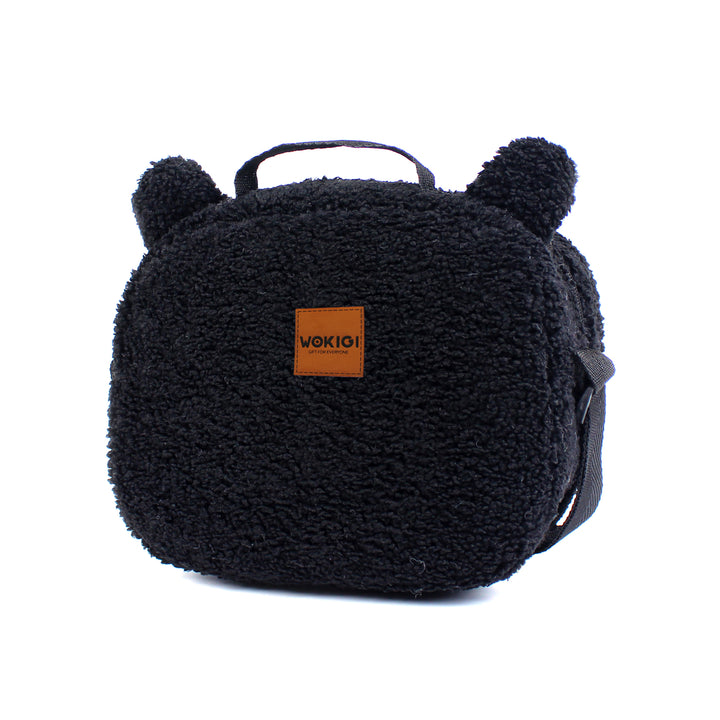 Personalized Black Teddy Bear Backpack & Lunch Bag Set wokigi