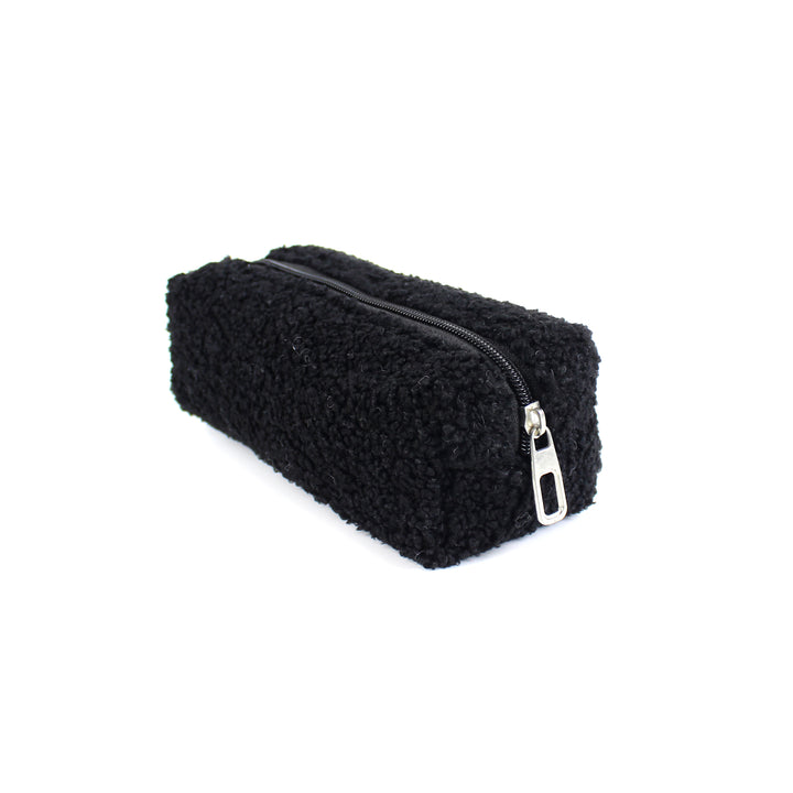 Black Plush School Pencil Case Personalization wokigi