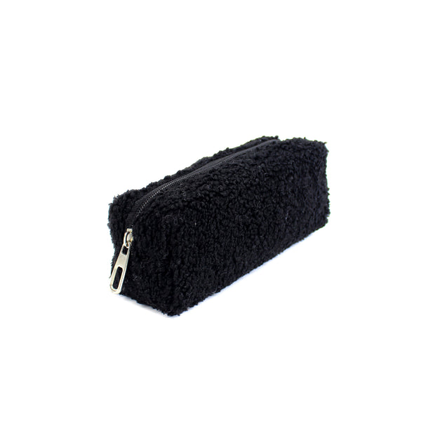 Black Plush School Pencil Case Personalization wokigi