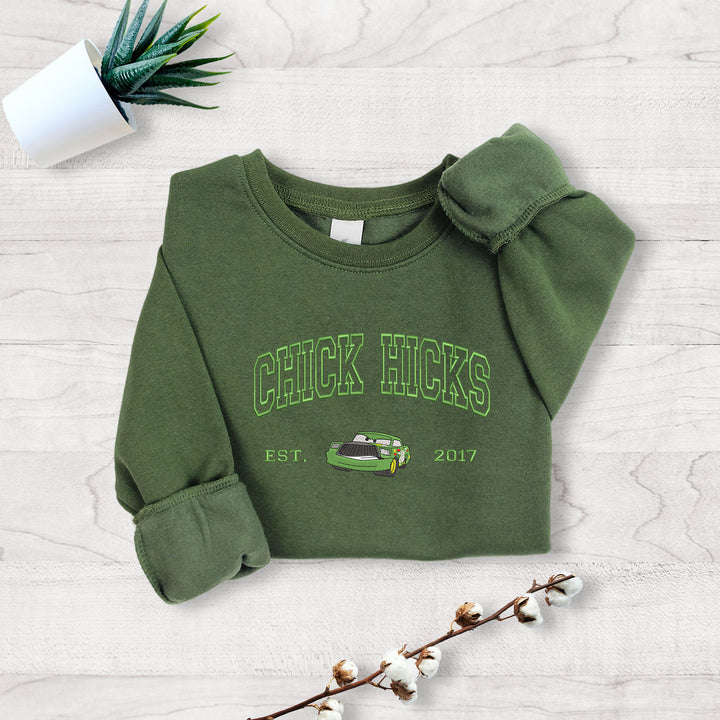 Personalized Disney Cars Chick Hicks Embroidered Toddler Sweatshirt wokigi