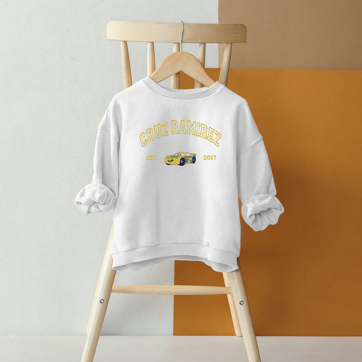 Personalized Disney Cars Cruz Ramirez Embroidered Youth Sweatshirt wokigi