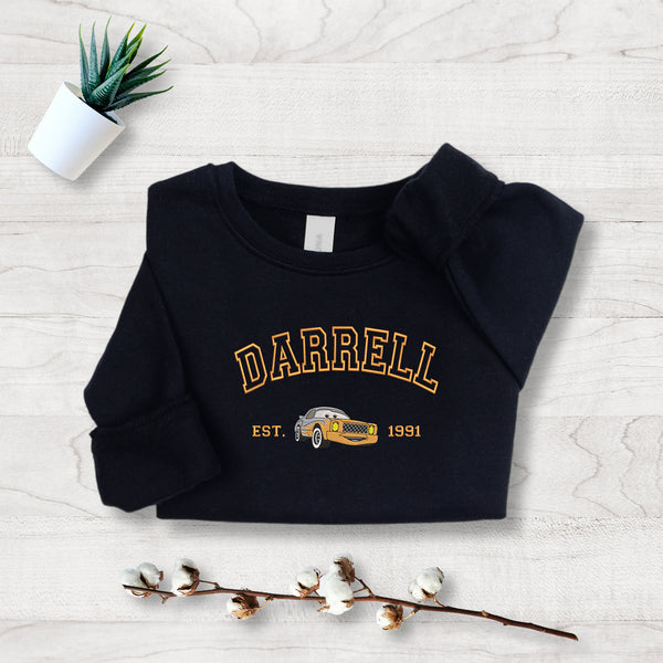 Personalized Disney Cars Darrell Embroidered Youth Sweatshirt wokigi