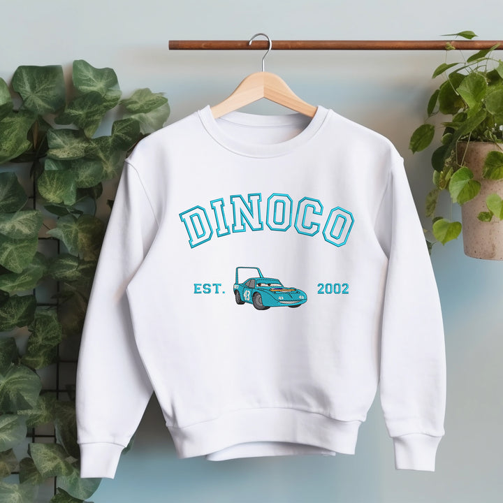 Personalized Disney Cars Dinoco Embroidered Adult Sweatshirt wokigi