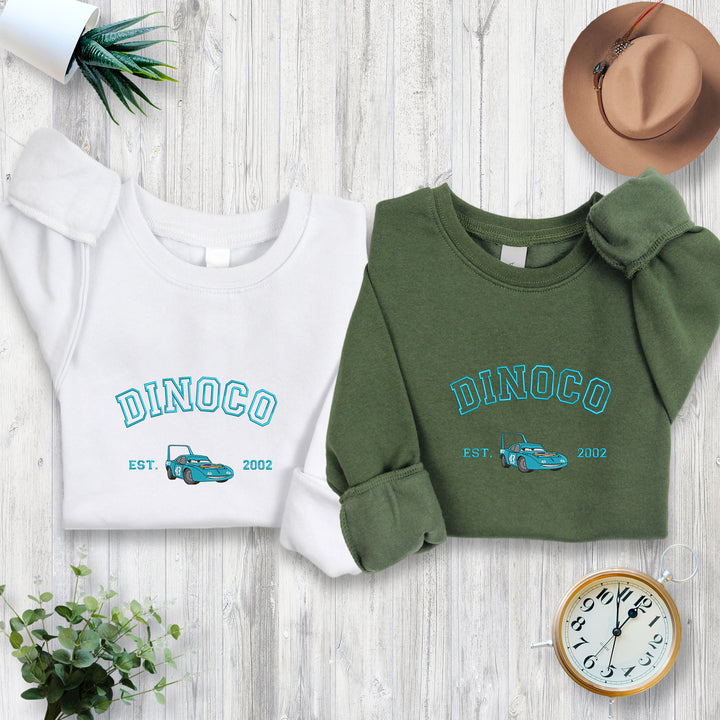 Personalized Disney Cars Dinoco Embroidered Youth Sweatshirt wokigi