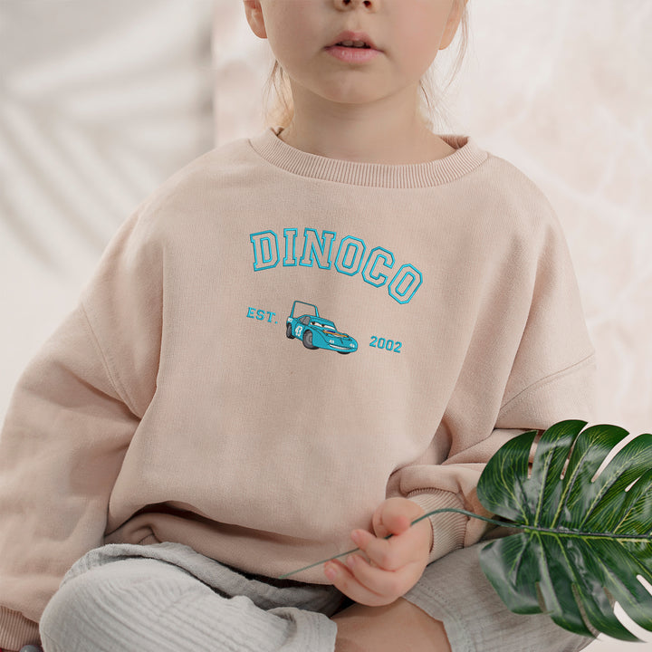 Personalized Disney Cars Dinoco Embroidered Youth Sweatshirt wokigi