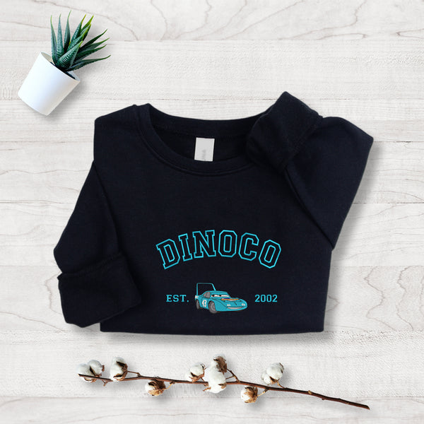 Personalized Disney Cars Dinoco Embroidered Youth Sweatshirt wokigi