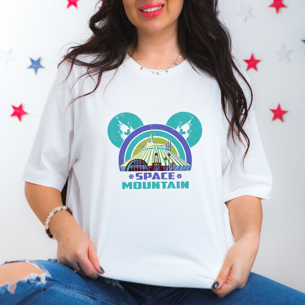 Disney Big Thunder Mountain Space Mountain Splash Mountain Adult T-shirt