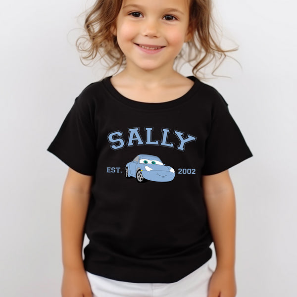 Personalized Disney Cars Sally Youth T-Shirt wokigi