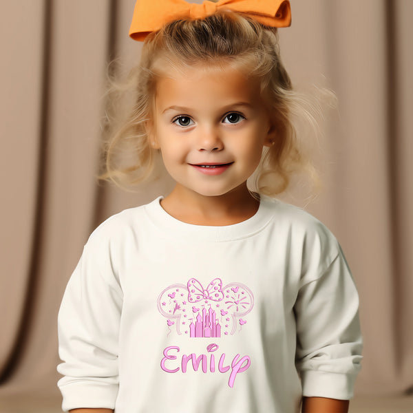 Embroidered Disney Castle Toddler Sweatshirt wokigi