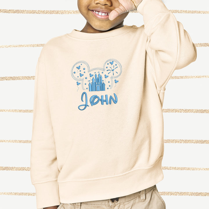 Embroidered Disney Castle Youth Sweatshirt wokigi