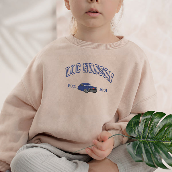 Personalized Disney Cars Doc Hudson Embroidered Youth Sweatshirt wokigi