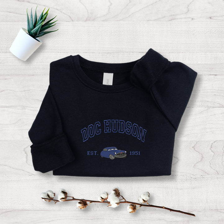 Personalized Disney Cars Doc Hudson Embroidered Youth Sweatshirt wokigi