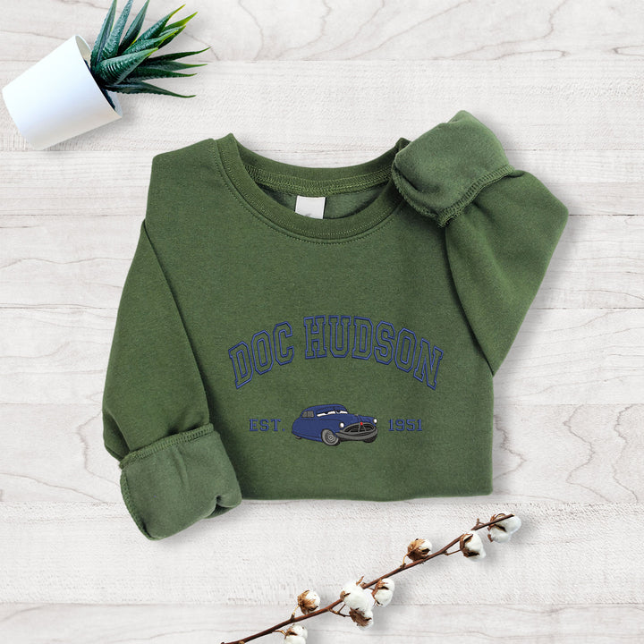 Personalized Disney Cars Doc Hudson Embroidered Youth Sweatshirt wokigi