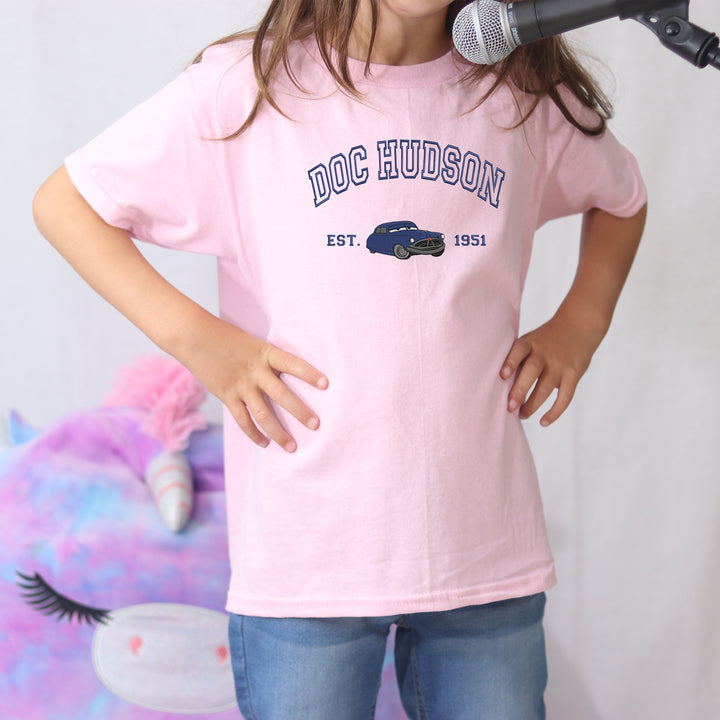 Personalized Disney Doc Hudson Embroidered Youth T-shirt wokigi