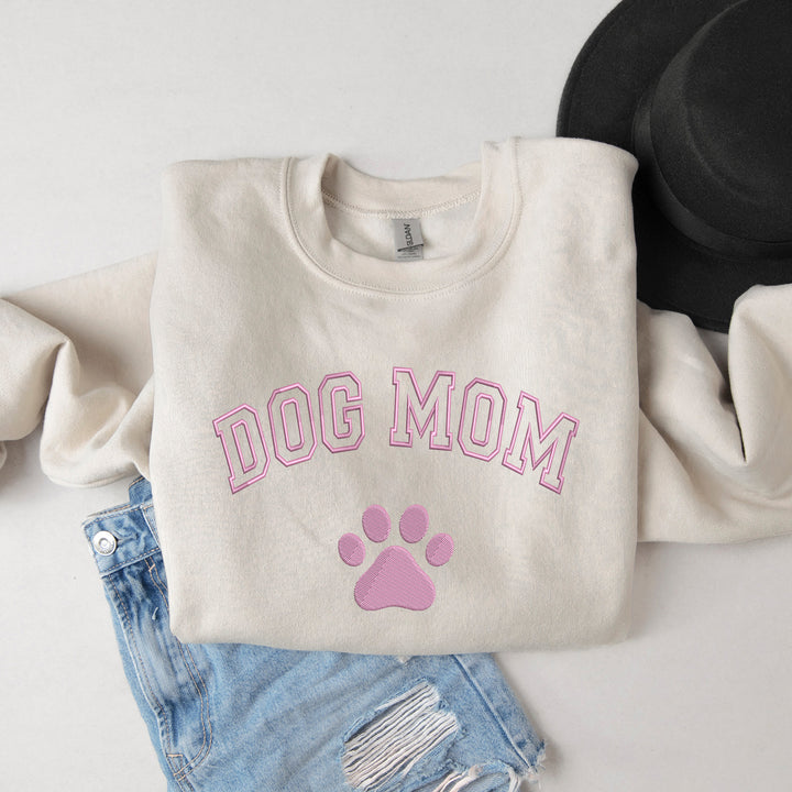 Embroidered Dog Mom Sweatshirt - wokigi