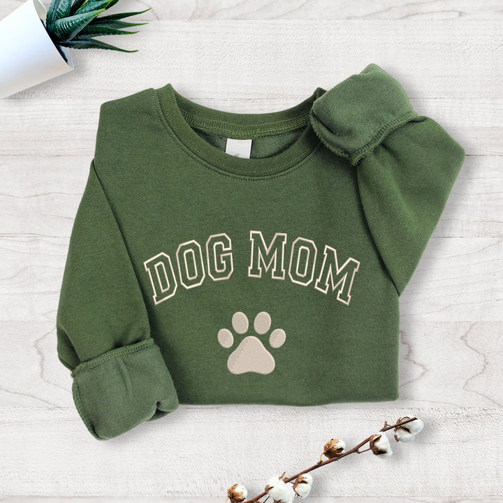 Embroidered Dog Mom Sweatshirt - wokigi