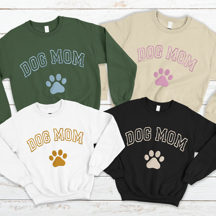 Embroidered Dog Mom Sweatshirt - wokigi