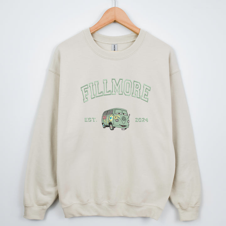 Personalized Disney Cars Fillmore Embroidered Adult Sweatshirt wokigi