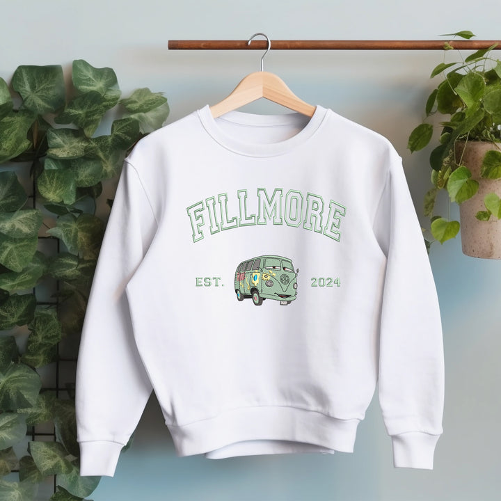 Personalized Disney Cars Fillmore Embroidered Adult Sweatshirt wokigi