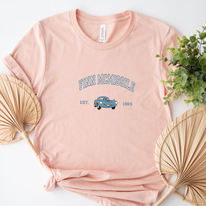 Personalized Disney Cars Finn Mcmissile Embroidered Adult T-shirt wokigi