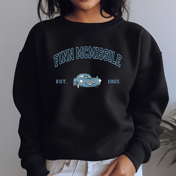 Personalized Disney Cars Finn Mcmissile Embroidered Adult Sweatshirt wokigi