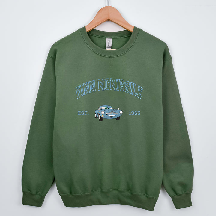 Personalized Disney Cars Finn Mcmissile Embroidered Adult Sweatshirt wokigi