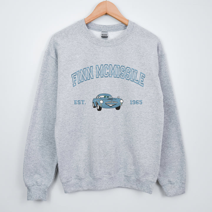 Personalized Disney Cars Finn Mcmissile Embroidered Adult Sweatshirt wokigi