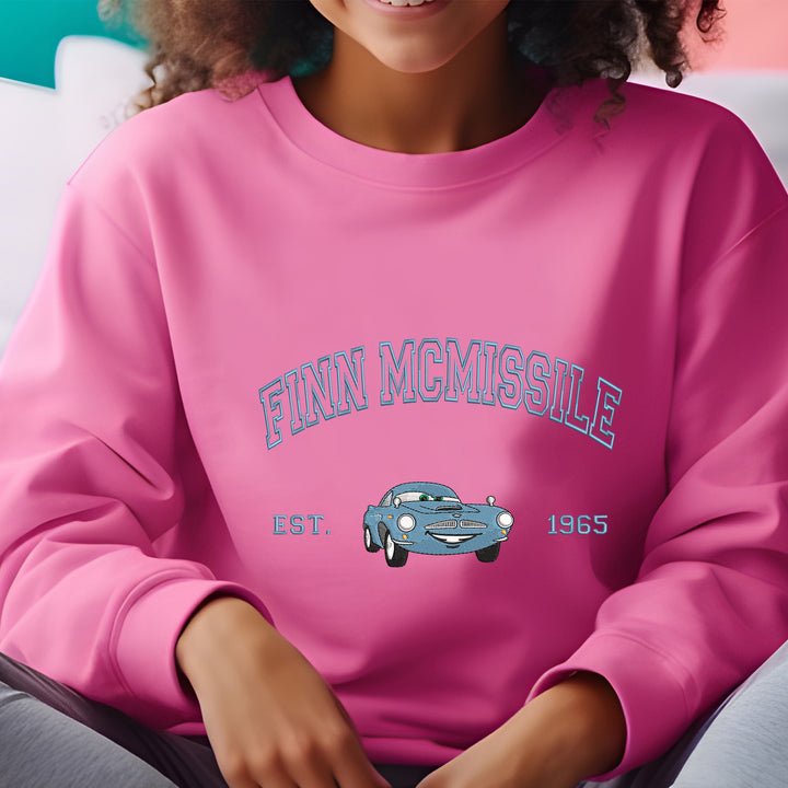 Personalized Disney Cars Finn Mcmissile Embroidered Adult Sweatshirt wokigi