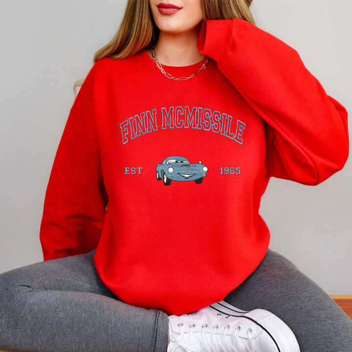 Personalized Disney Cars Finn Mcmissile Embroidered Adult Sweatshirt wokigi