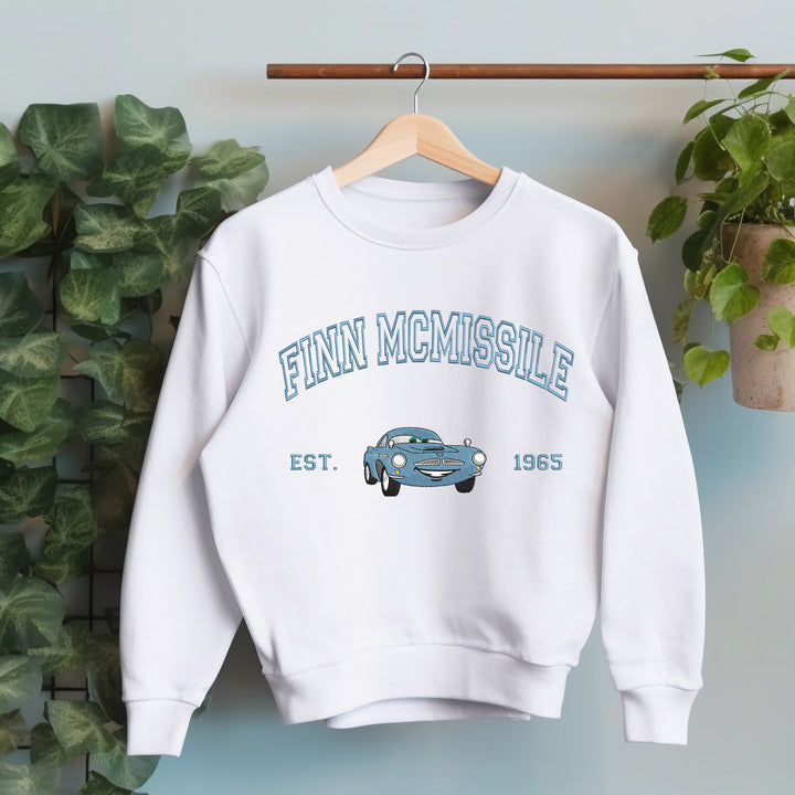 Personalized Disney Cars Finn Mcmissile Embroidered Adult Sweatshirt wokigi