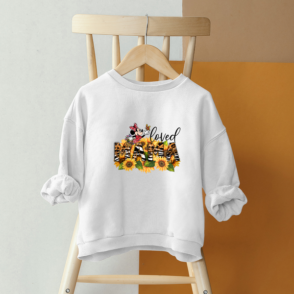 Flowers Minnie Mouse Mama Loved Toddler Sweatshirt