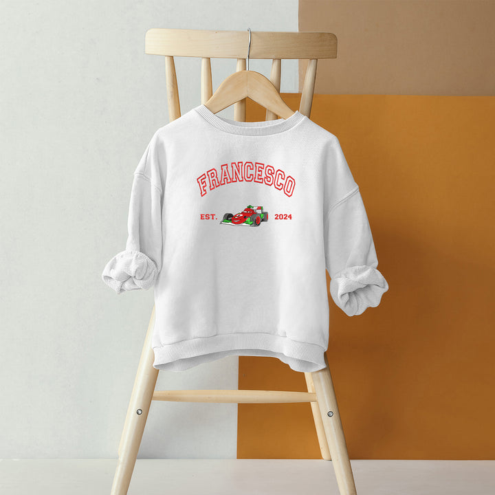 Personalized Disney Cars Francesco Embroidered Toddler Sweatshirt wokigi