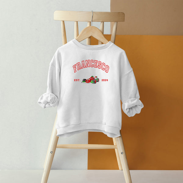 Personalized Disney Cars Francesco Embroidered Youth Sweatshirt wokigi