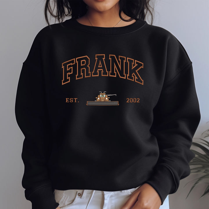 Personalized Disney Cars Frank Embroidered Adult Sweatshirt wokigi