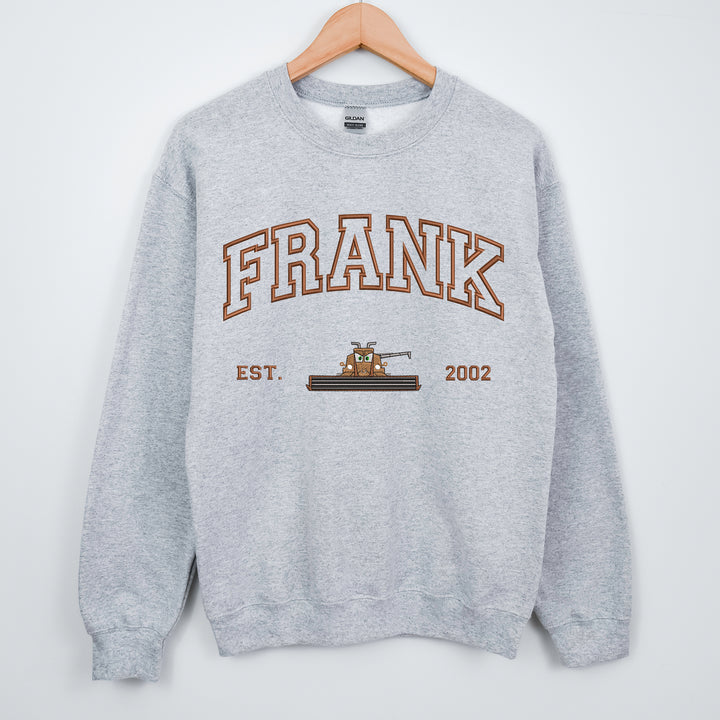 Personalized Disney Cars Frank Embroidered Adult Sweatshirt wokigi