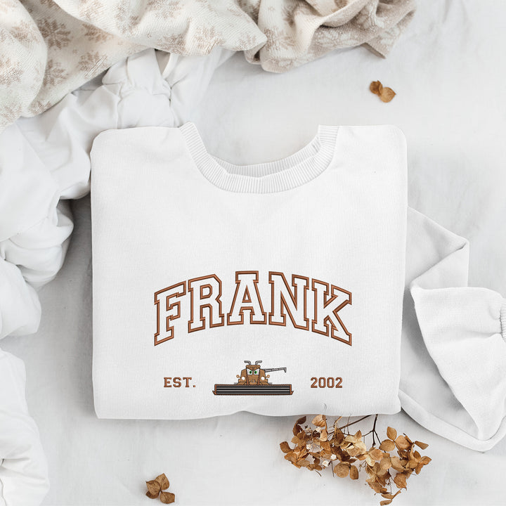 Personalized Disney Cars Frank Embroidered Adult Sweatshirt wokigi