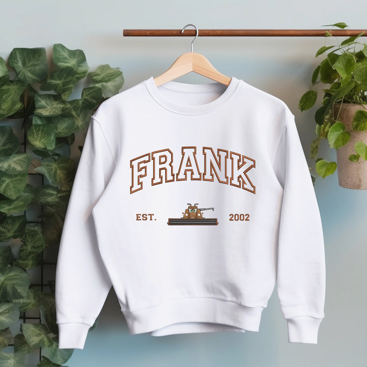 Personalized Disney Cars Frank Embroidered Adult Sweatshirt wokigi