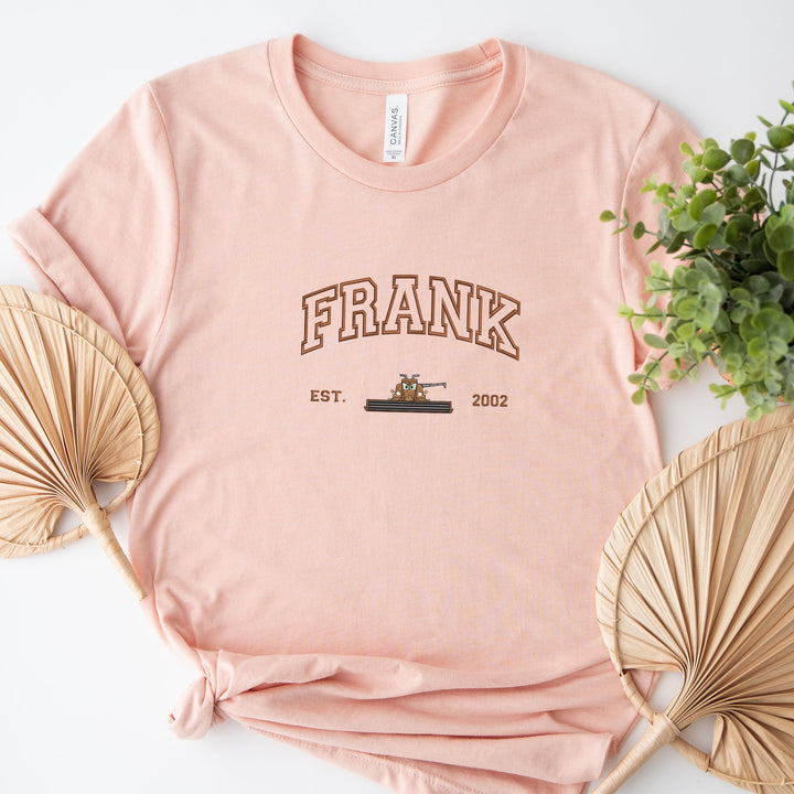 Personalized Disney Cars Frank Embroidered Adult T-shirt wokigi