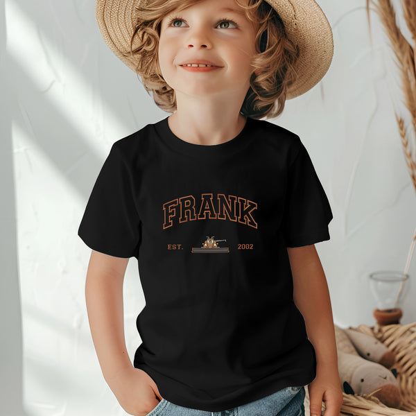 Personalized Disney Frank Embroidered Youth T-shirt wokigi