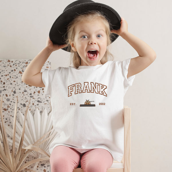 Personalized Disney Frank Embroidered  Toddler T-shirt wokigi