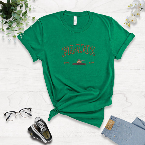 Personalized Disney Frank Embroidered Youth T-shirt wokigi