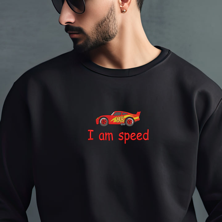 Embroidered McQeen I am Speed Adult Sweatshirt - wokigi