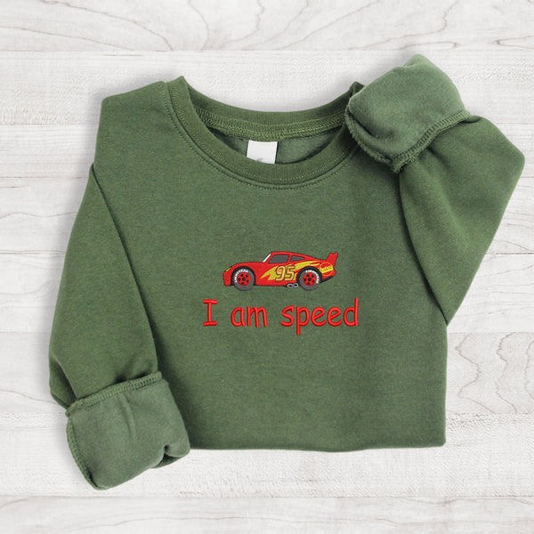 Embroidered McQeen I am Speed Toddler Sweatshirt wokigi