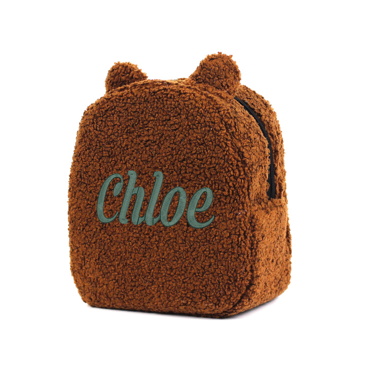 Personalized Brown Teddy Bear Small Backpack wokigi