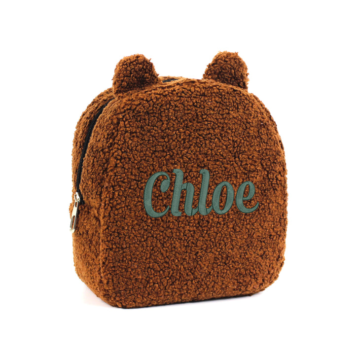 Personalized Brown Teddy Bear Small Backpack wokigi