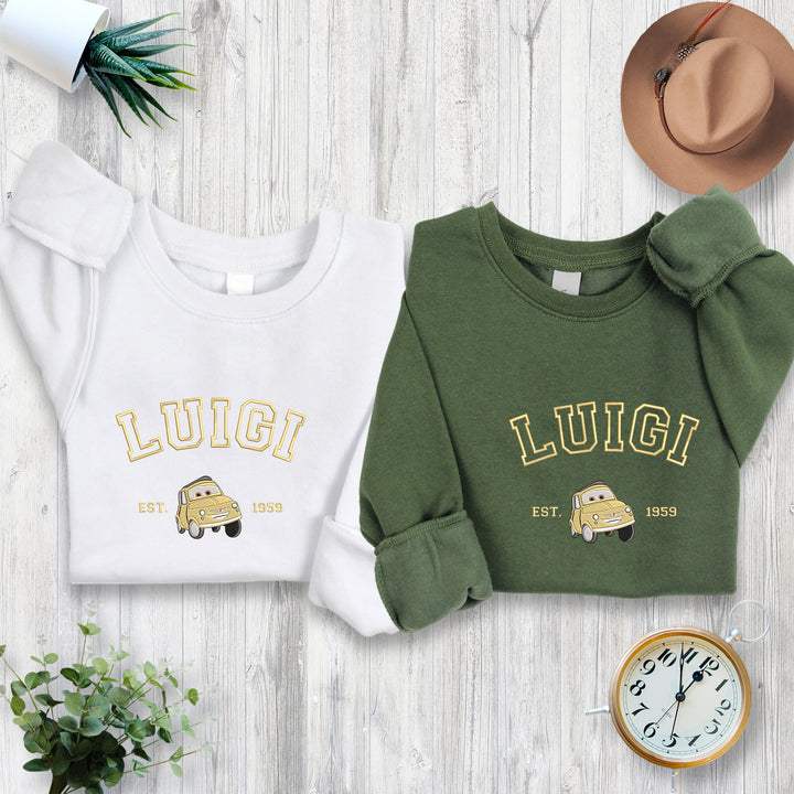 Personalized Disney Cars Luigi Embroidered Toddler Sweatshirt wokigi